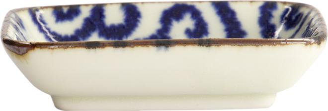 Tokio Design Tokyo Design Studio - 9.5 cm x 7 cm Plättchen eckig Choku Karakusa blau