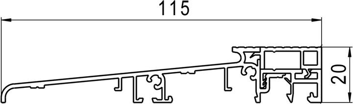Actual product image G-U System threshold for wooden front doors