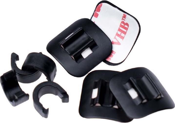 Actual product image Supernova Cable routing kit for gluing to the frame 4pcs, anodised aluminium with 3M adhesive pad