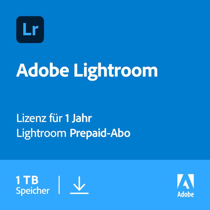 Adobe Lightroom (1 User, 1 Geräte/User, 12 Monate)
