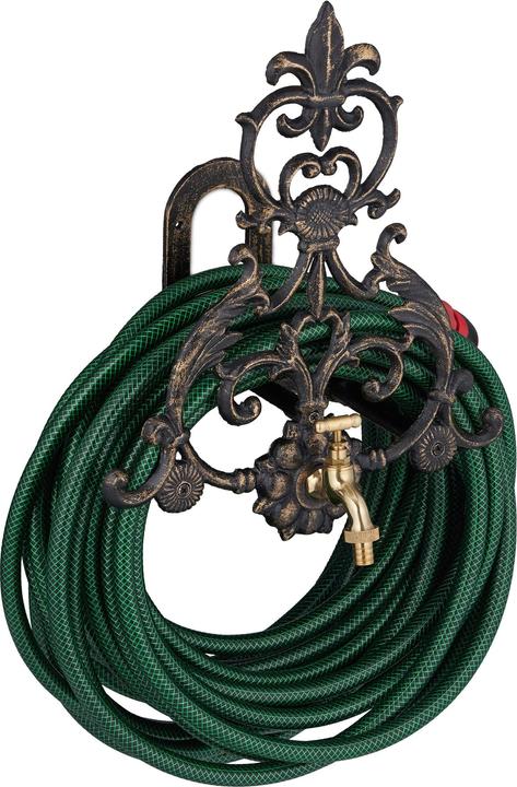Relaxdays Hose Holder with Faucet, Vintage Design (0.14 m)