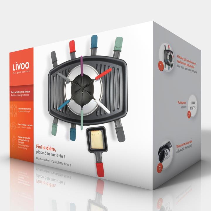 Image du produit Livoo Raclette Fondue Grill