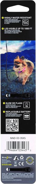 Image du produit Nite Ize Collier pour chien NiteDawg LED rose xs (XS, Chien)