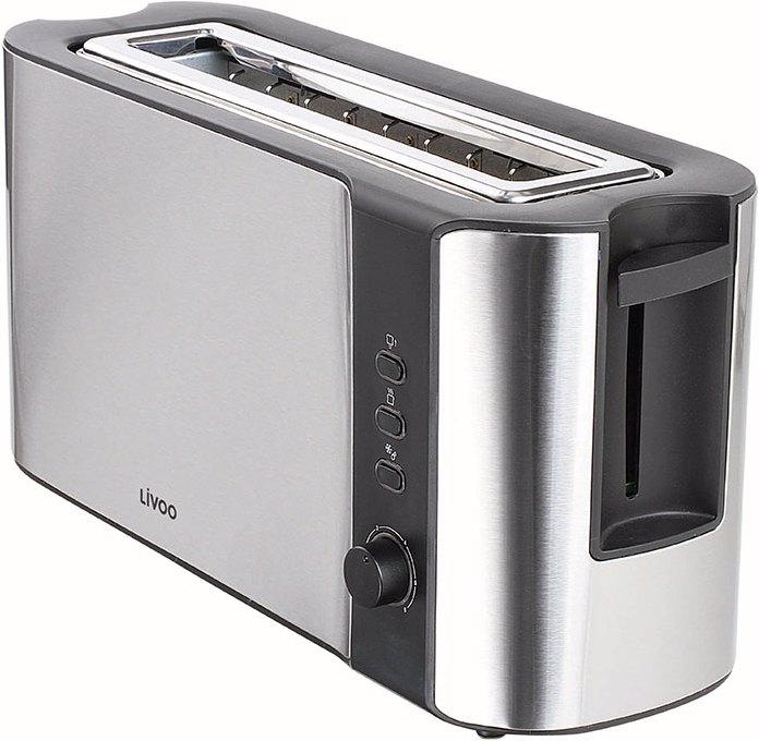 Actual product image Livoo Large slot stainless steel toaster