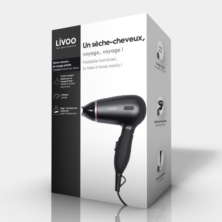 Actual product image Livoo Travel hair dryer