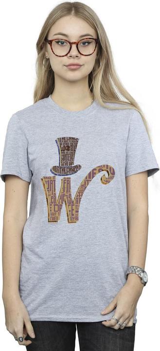 Immagine prodotto Willy Wonka & the Chocolate Factory W Logo Hat Maglietta Ampia Donna (XXL)