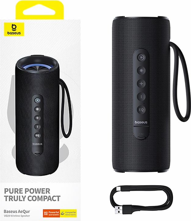 Actual product image Baseus OS-Baseus AeQur VO20 Portable Wireless Speaker Cluster Black