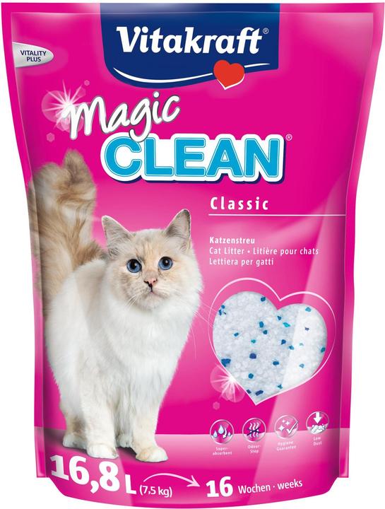 Immagine prodotto Vitakraft Lettiera per gatti Magic CLEAN, 16,7 l (7,5 kg) (Non agglomerante, 7.50 kg)