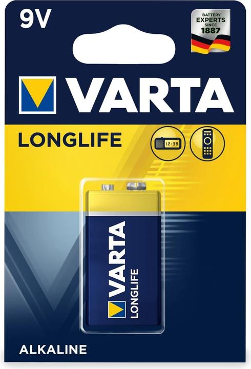 Energie-Label Varta Longlife (1 Stk., 9V Block, 565 mAh)
