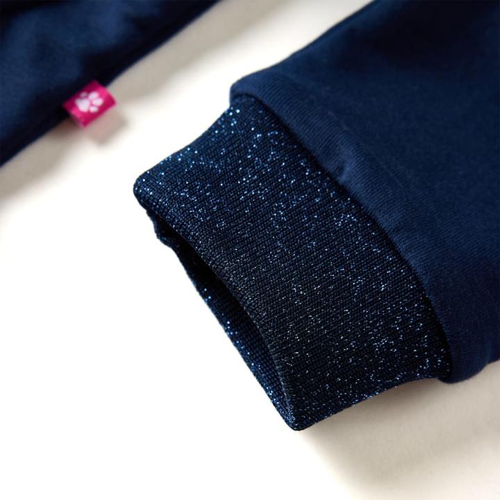 Produktbild VidaXL Kinderkleid mit Langen Ärmeln Marineblau 104,Material: 95 (104)