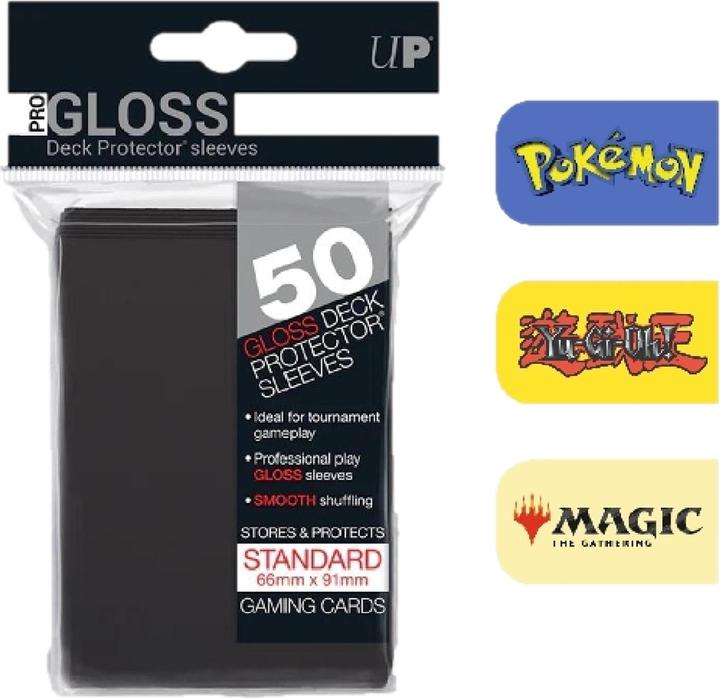 Immagine prodotto Ultra Pro Manicotti protettivi per carte da gioco nero solido (50)