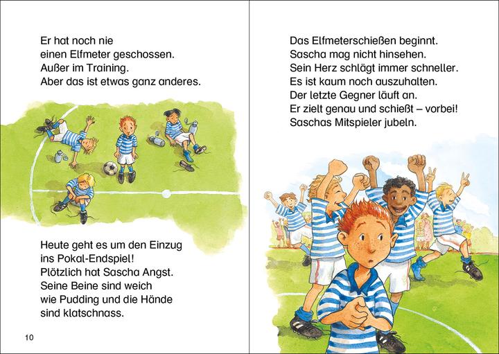 Actual product image Leselöwen - Das Original - 7-Minuten-Geschichten zum Lesenlernen - Fussball, Tore, Meis (German, Loewe first readers, 2022)