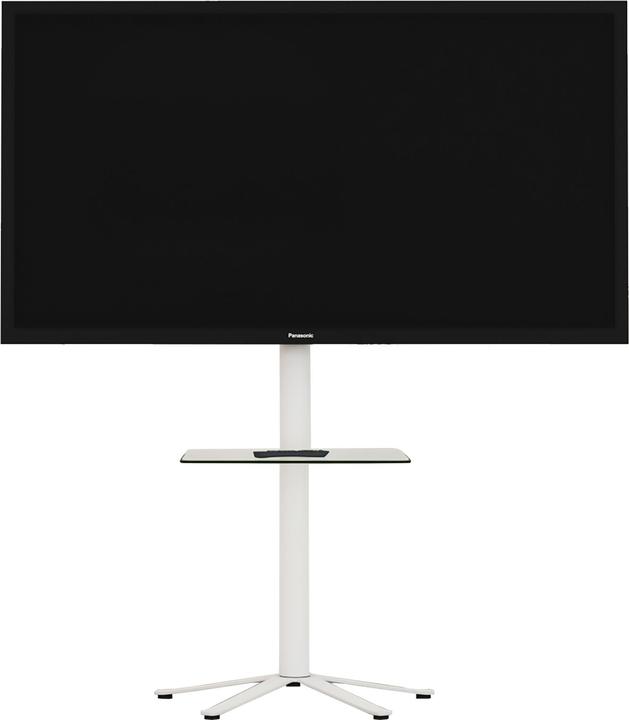 Produktbild VCM TV Standfuss Alu Xila mit Glas Zwischenboden (61 x 61 x 100 cm)