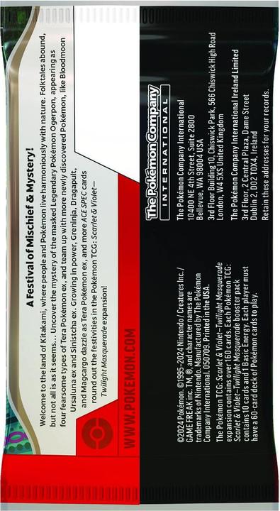 Image du produit Pokémon Twilight Masquerade (Anglais, Pack de boosters)