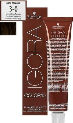 Actual product image Schwarzkopf Professional Igora Color10 hair color (3-0 Dark Brown)