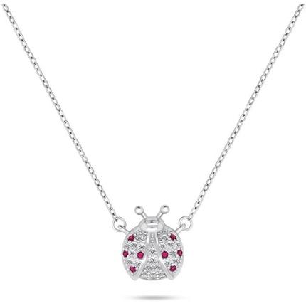 Produktbild Brilio Silver - Beautiful silver necklace Ladybug with zircons NCL107W