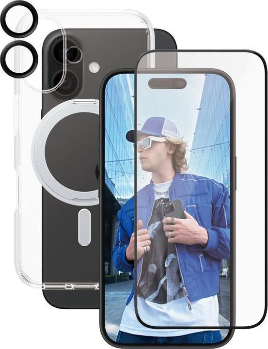 PanzerGlass CARE Feature 3-in-1 Keramische Bundel iPhone '24 6.1" (1 Stuk, Apple iPhone 16)