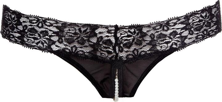 Produktbild Christine Le Duc Perlenstring mit offenem Schritt Pia Schwarz (XL)