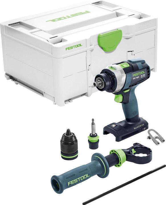 Immagine prodotto Festool Trapano avvitatore con percussione a batteria TPC 18/4 I-Basic (Batteria ricaricabile)
