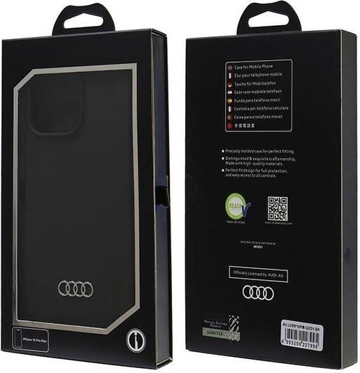 Image du produit Audi Etui silicone iPhone 16 Pro Max 6.9" czarny/black hardcase AU-LSRIP16PM-Q3/D1-BK (Apple iPhone 16 Pro Max)