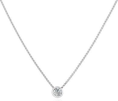 Produktbild Agato Minimalist silver necklace with clear zircon AGS1561/47-W