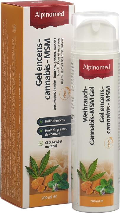 Immagine prodotto Alpinamed Gel MSM all'incenso e alla cannabis (1 x, 200 ml, 280 g)