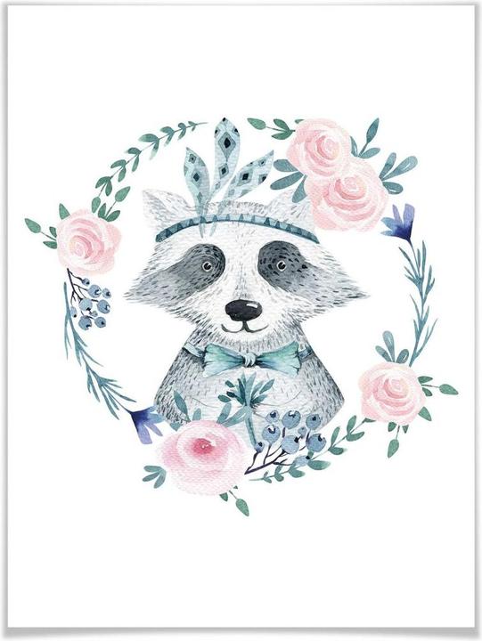 Produktbild Trenddeko Waschbär 01 (60 x 80 cm)