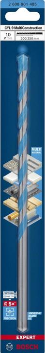 Actual product image Bosch Professional Zubehör Expert CYL-9 MultiConstruction drill, 8 x 200 x 250 mm, d 8 mm (10 millimetres)