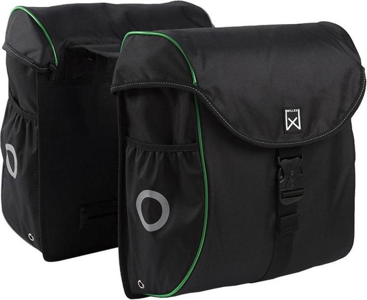 Willex Gepäckbeutel 300 Serie 38 Liter schwarz/grün (38 l, Gepäckträgertasche)