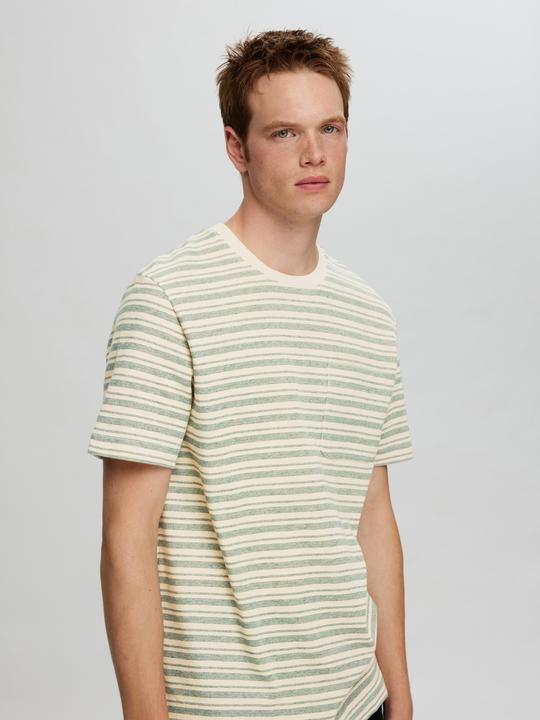 Image du produit Selected Homme Slhsune Stripe Pocket Ss O-Neck Tee (L)
