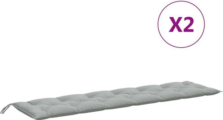 Actual product image VidaXL Garden bench cushions 2 pcs. fabric (200 x 50 x 7 cm)