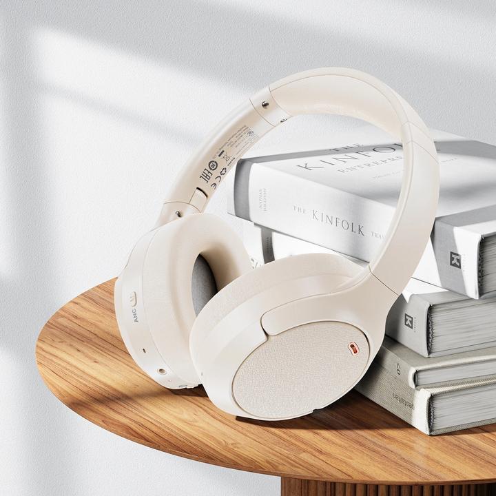 Actual product image Acefast H6 ANC Wireless Bluetooth 5.3 IPX4 Over-Ear Headphones - White (ANC, Wireless)