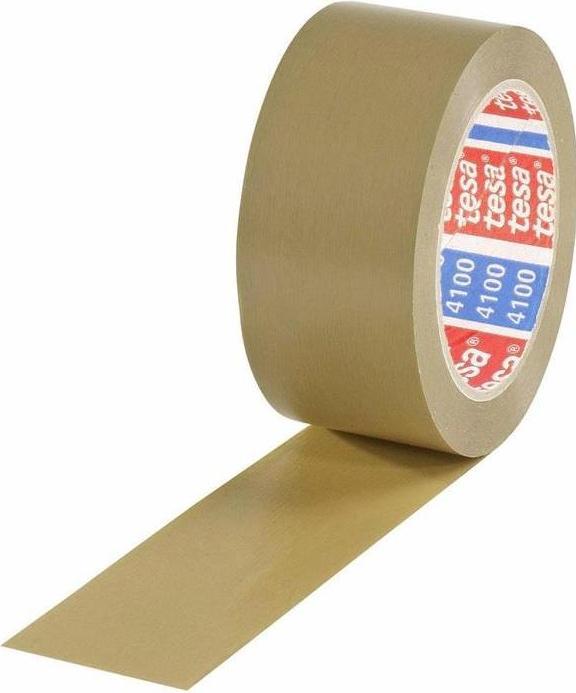 Actual product image Beiersdorf Pakketape Tesa 4100, PVC, 50 mm x 66 m, brun, pakke a 6 ruller (50 mm)