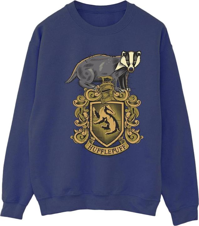 Actual product image Womens/Ladies Hufflepuff Sketch Crest Sweatshirt (S)