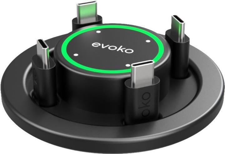 Actual product image Evoko The Delo Connection Manager is an innovative screen-sharing hub with integrated charging function, K