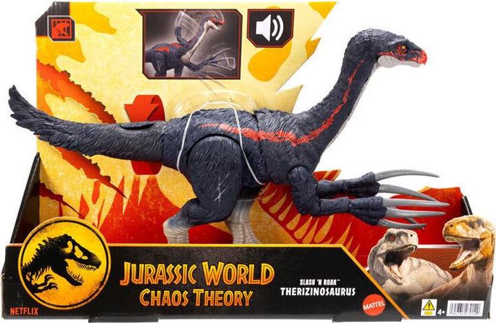 Actual product image Mattel JURASSIC WORLD SLASH 'N ROAR Therizinosaurus