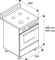 Image du produit La Germania Bertazzoni Americana AMN664EXT Cuisinière à gaz en acier inoxydable A
