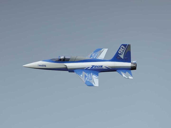 Produktbild Freewing Zeus 90mm PNP 8S Sport jet EDF (Blue) (Jet)