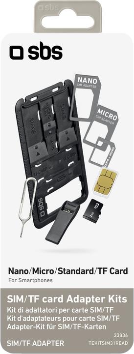 Actual product image SBS Kit including SIM / TF card adapters