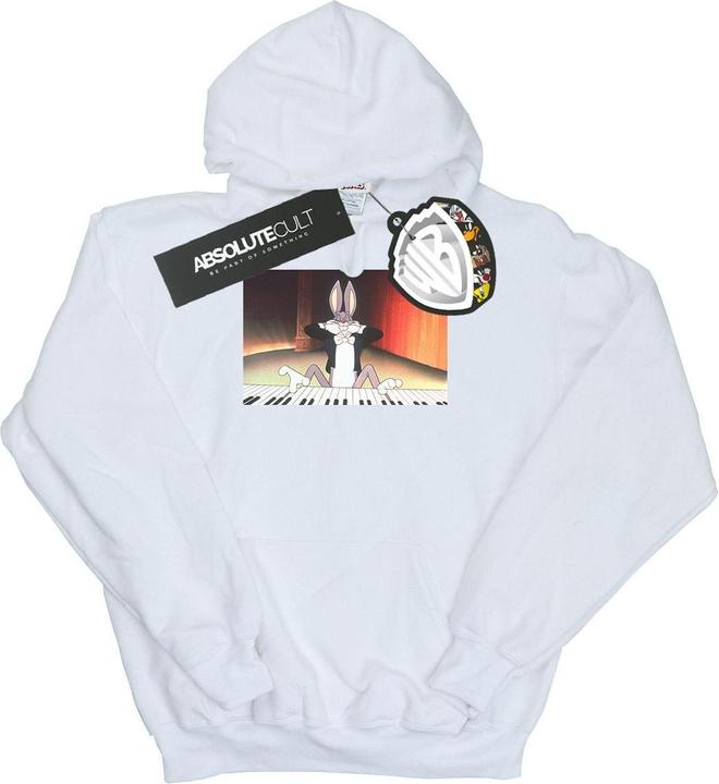 Immagine prodotto Looney Tunes Bugs Bunny Playing Piano Felpa con Cappuccio Uomo (M)