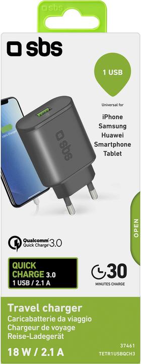 Produktbild SBS Reise-Ladegerät für schnelles Laden 2100 mAh (15 W)