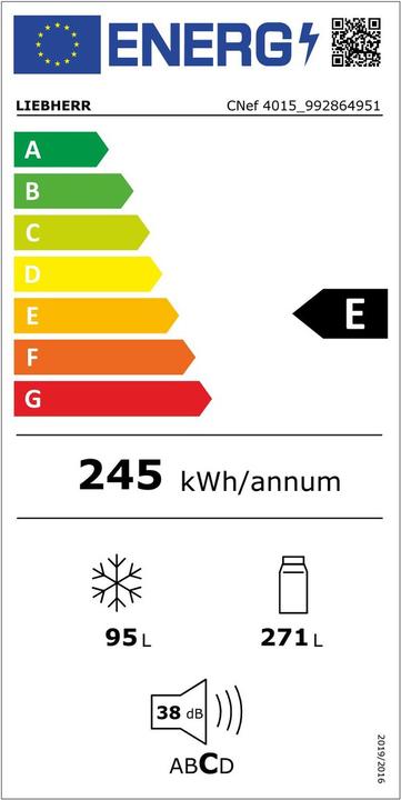 Energie-Label Liebherr CNef 4015 Comfort NoFrost (366 l)