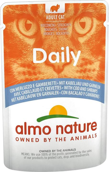 Actual product image Almo Nature Daily Menu Cod & Shrimp (Adult, 1 pcs., 70 g)