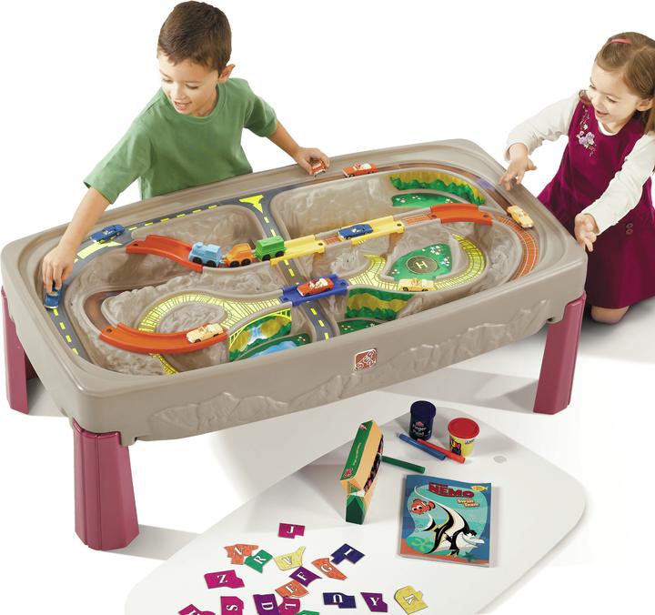Actual product image Step2 Deluxe Canyon Road Train & Track Table