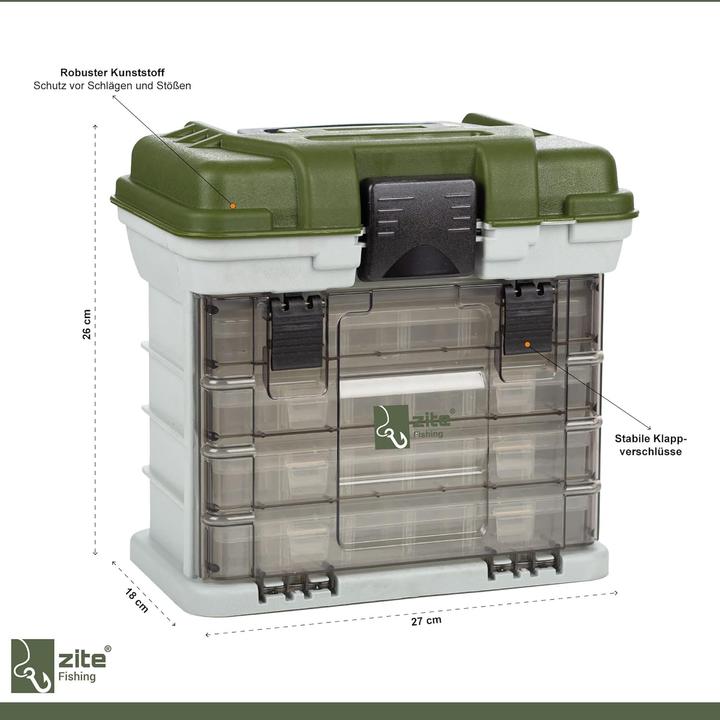 Produktbild Zite Fishing Angelkoffer mit 4 Tackleboxen