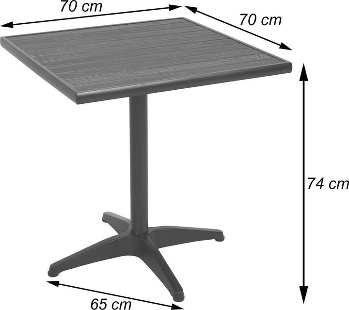 Immagine prodotto Jamb Set di 4 sedie da giardino + tavolo da giardino (70 cm)