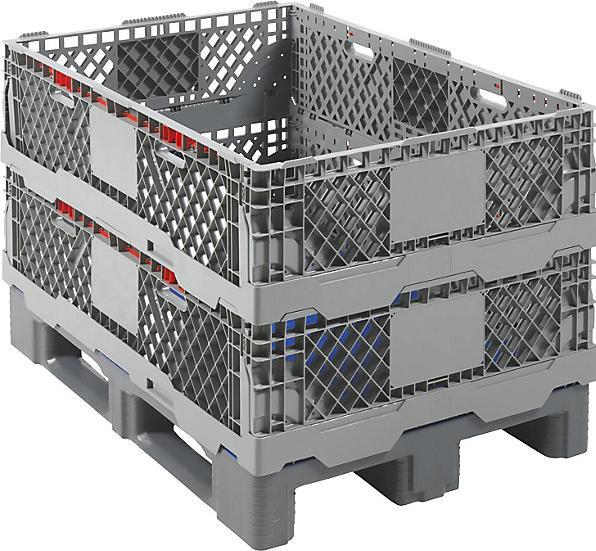 Actual product image Craemer Pallet collar, HDPE, perforated, folding, for pallets 1200 x 800 mm, LxWxH 1220