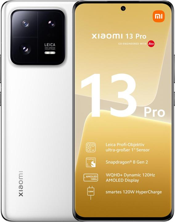 Xiaomi 13 Pro (256 GB, Ceramic White, 6.73", SIM + eSIM, 50 Mpx, 5G)