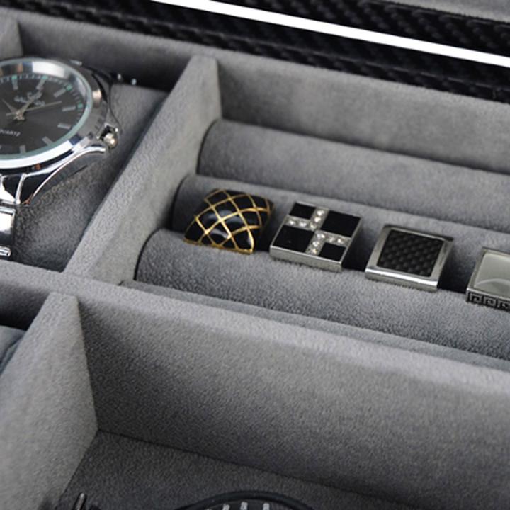 Immagine prodotto Designhütte Scatola per orologi e gioielli Dallas - carbonio