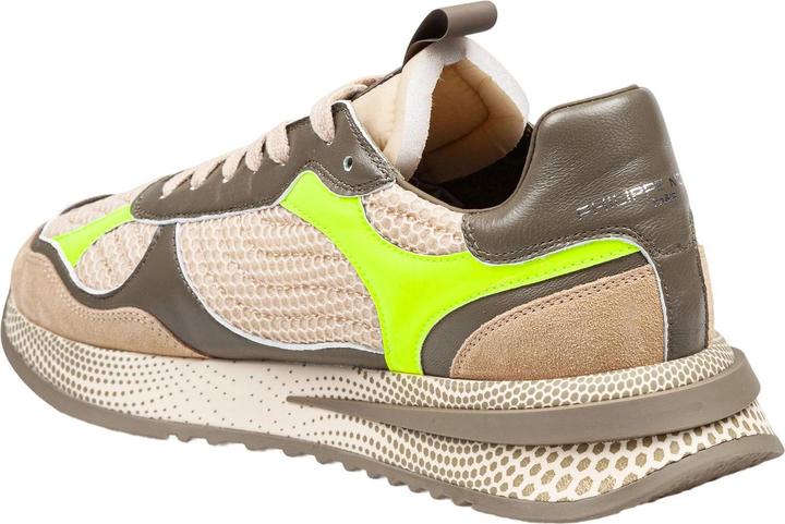 Produktbild Philippe Model olympique sneakers in leather and fabric color military green and yellow (42)